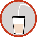 Symbol Glaskaraffe für Milch